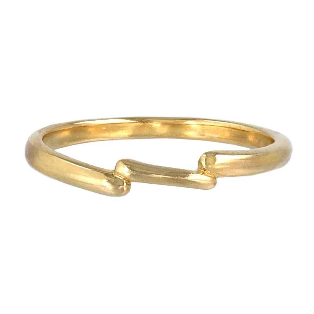Gold Plated Bypass Band Ring