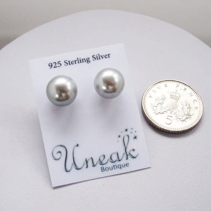 Grey Freshwater Pearl Earrings