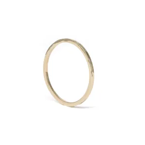 Hammered Stackable Ring in Yellow Gold
