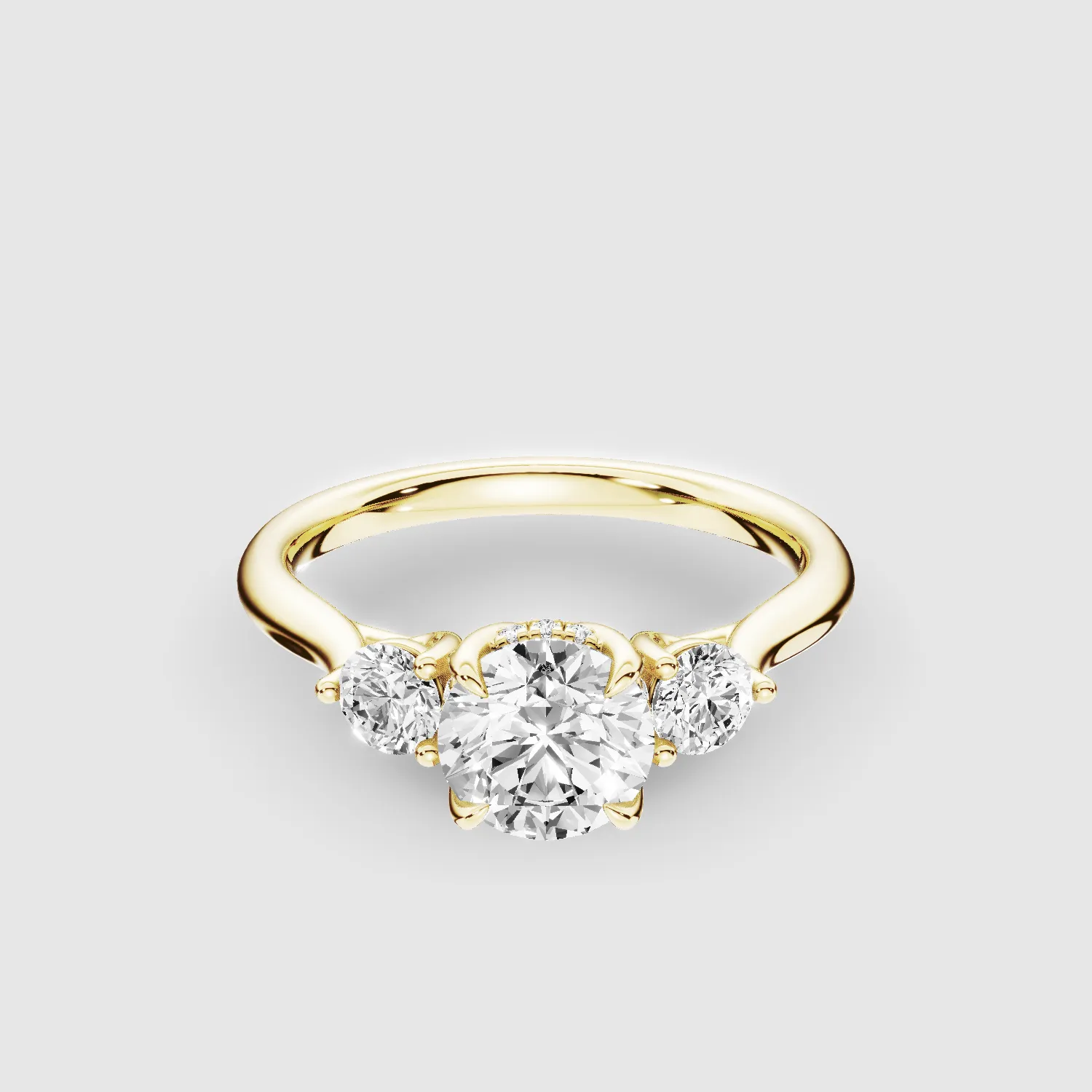 Julie Lab Grown Solitaire Diamond Ring - The Mystic Halo Collection -Round