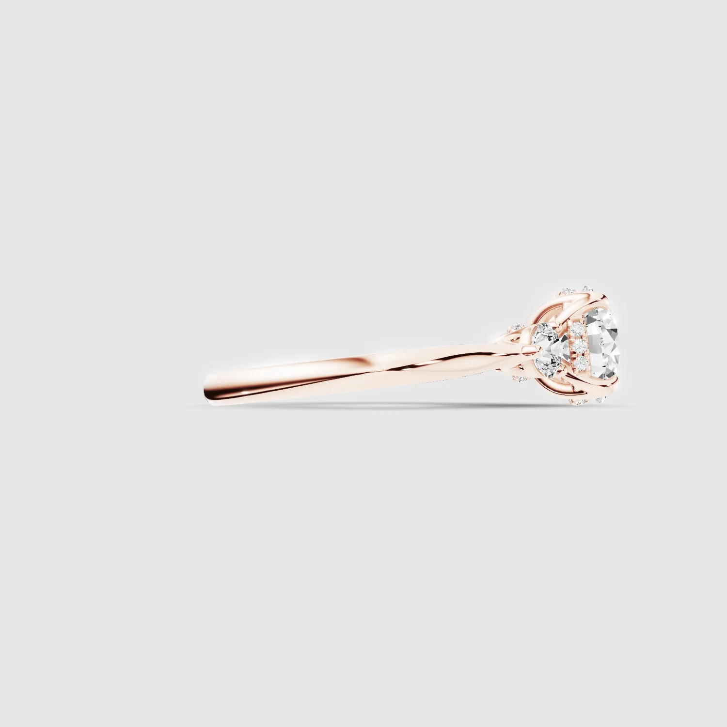 Julie Lab Grown Solitaire Diamond Ring - The Mystic Halo Collection -Round
