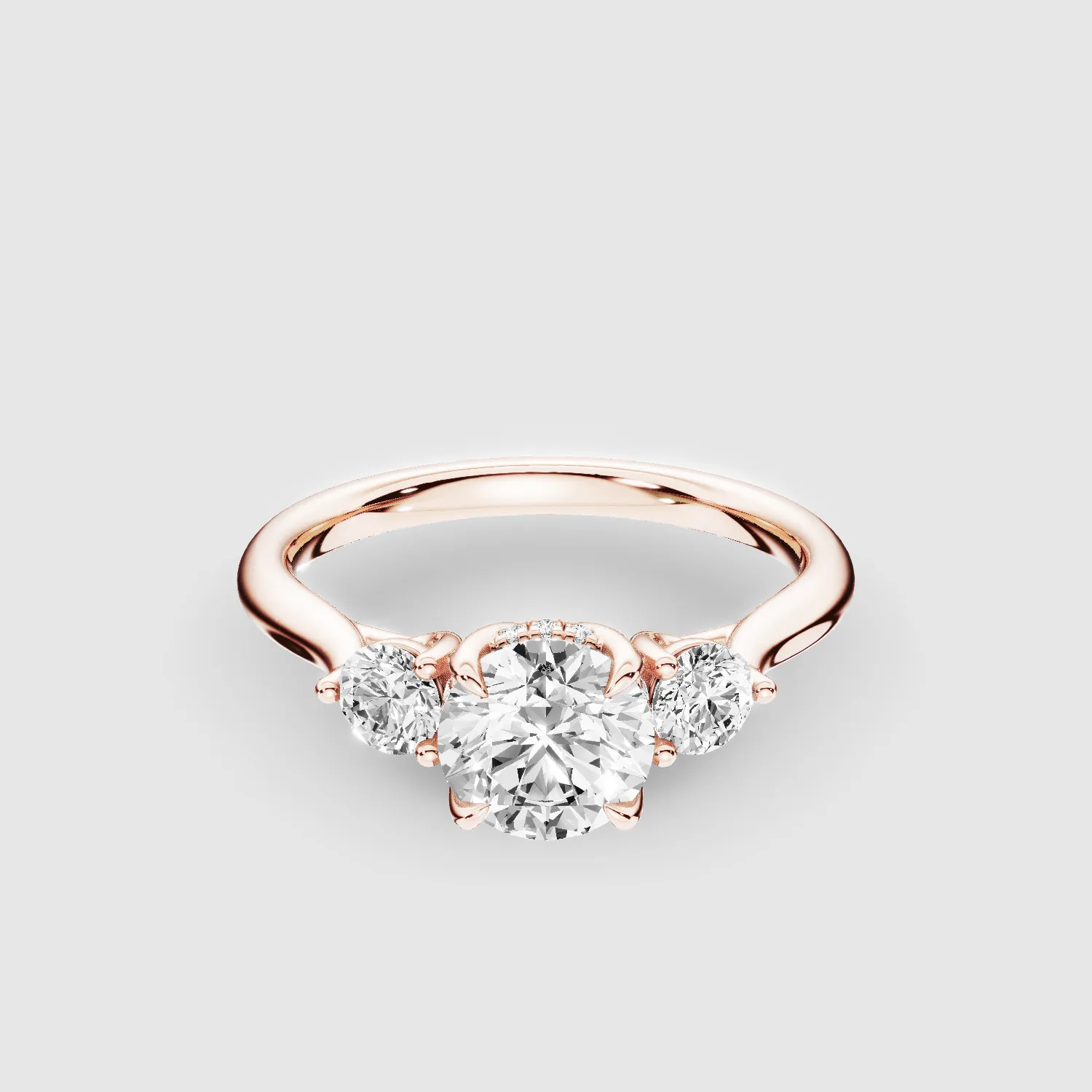 Julie Lab Grown Solitaire Diamond Ring - The Mystic Halo Collection -Round