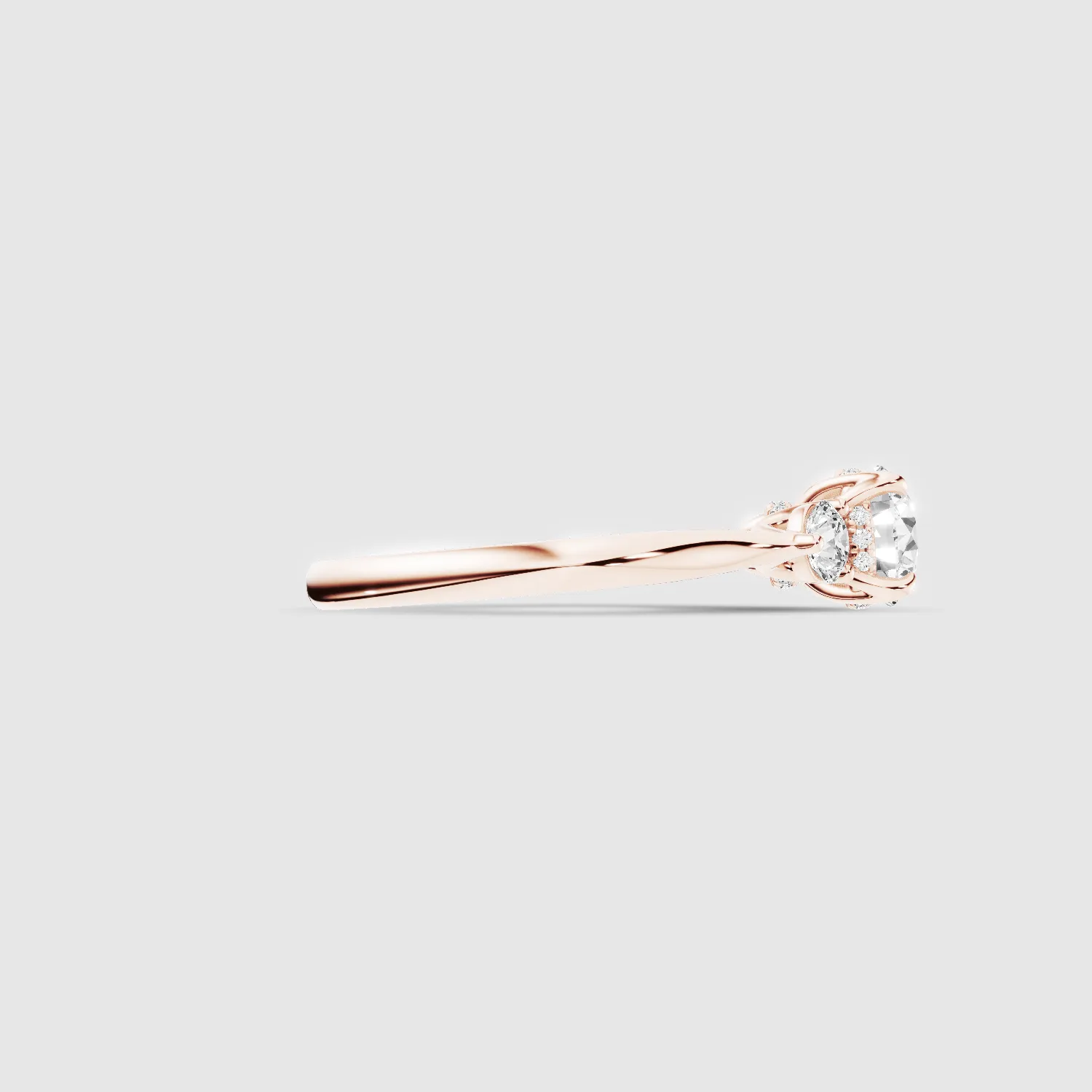 Julie Lab Grown Solitaire Diamond Ring - The Mystic Halo Collection -Round