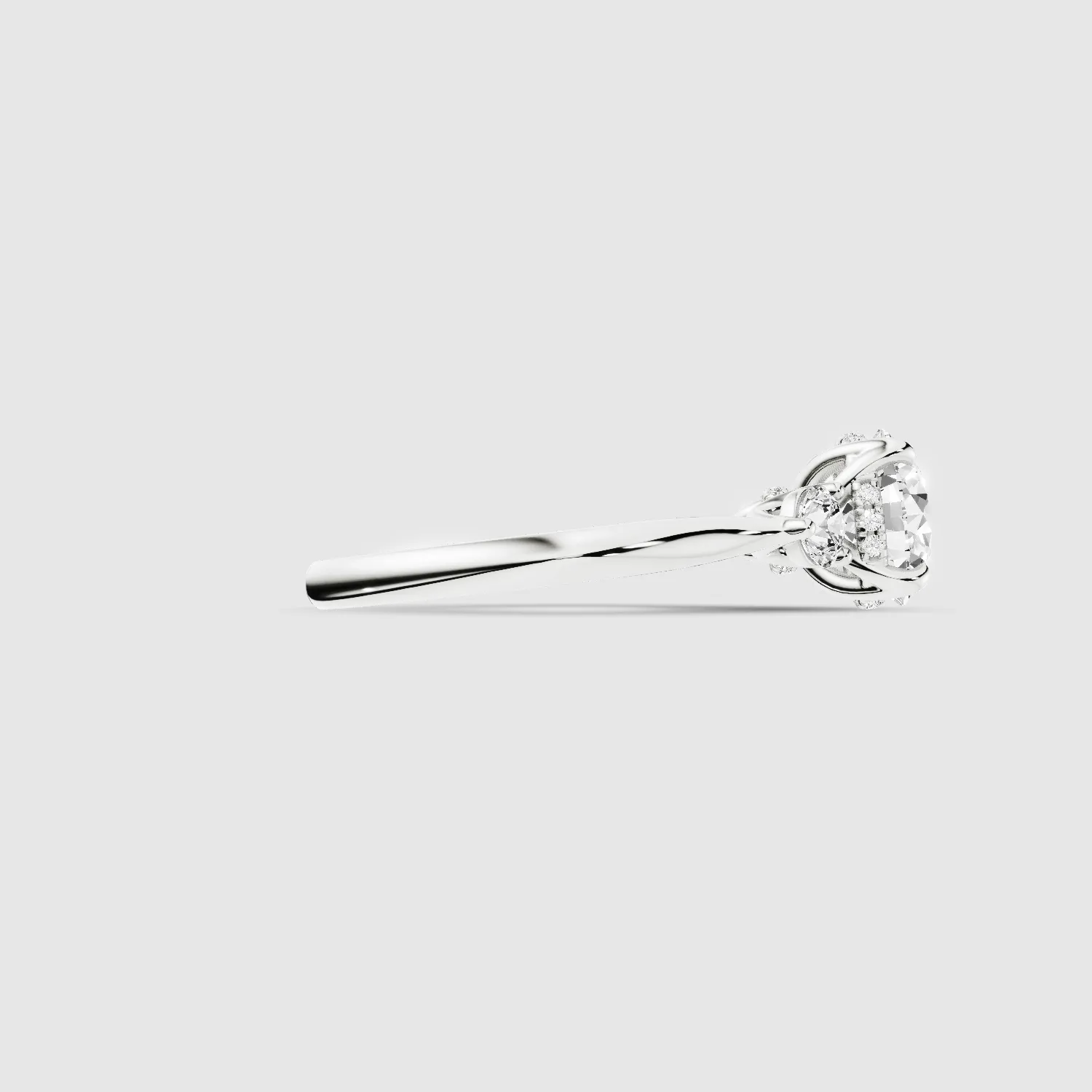 Julie Lab Grown Solitaire Diamond Ring - The Mystic Halo Collection -Round