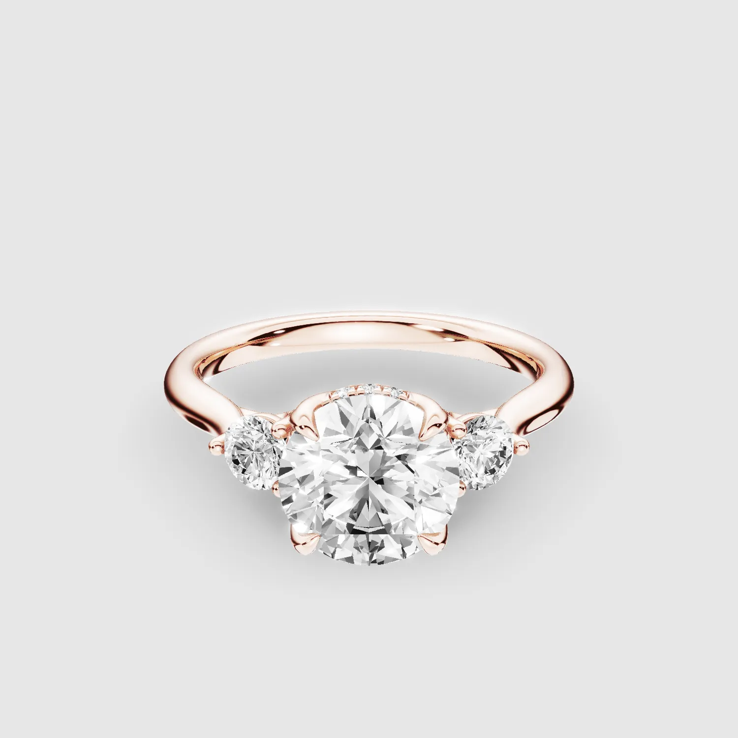 Julie Lab Grown Solitaire Diamond Ring - The Mystic Halo Collection -Round