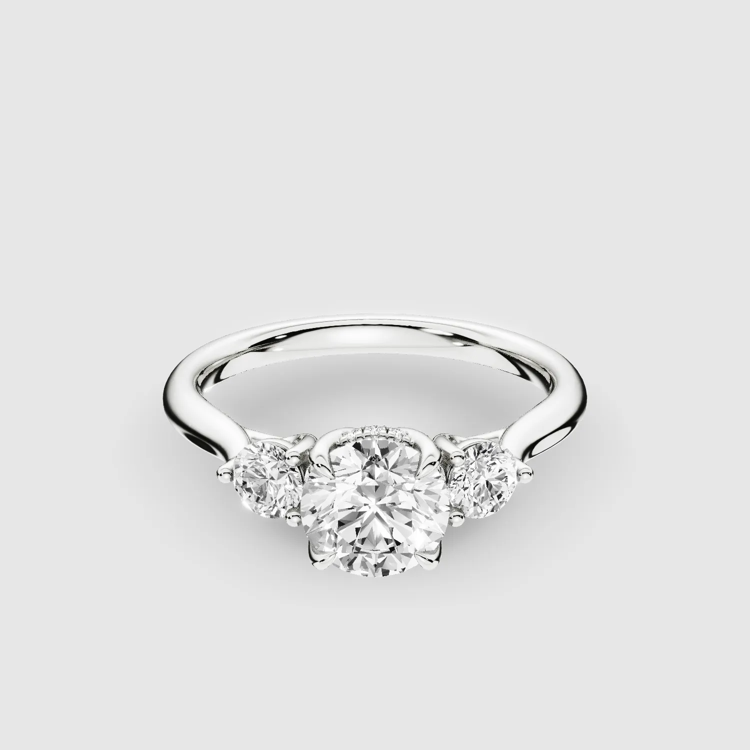 Julie Lab Grown Solitaire Diamond Ring - The Mystic Halo Collection -Round