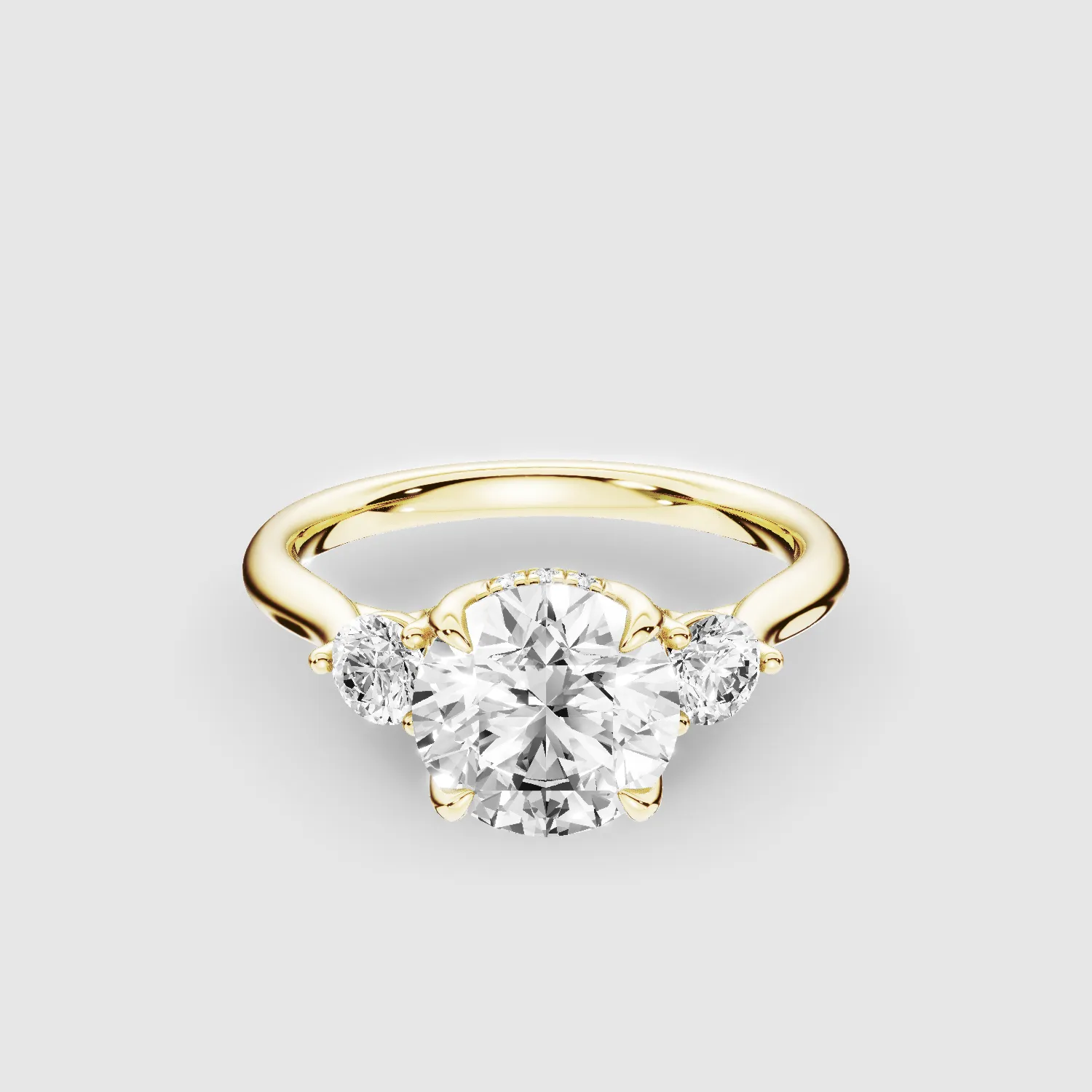 Julie Lab Grown Solitaire Diamond Ring - The Mystic Halo Collection -Round