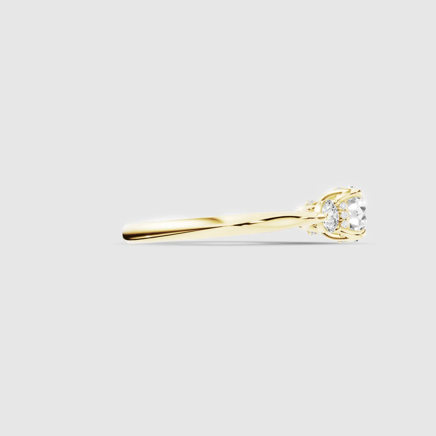 Julie Lab Grown Solitaire Diamond Ring - The Mystic Halo Collection -Round