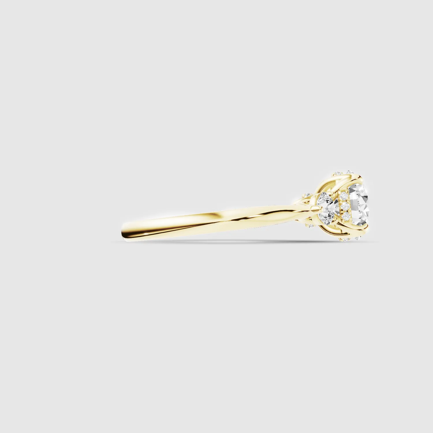 Julie Lab Grown Solitaire Diamond Ring - The Mystic Halo Collection -Round