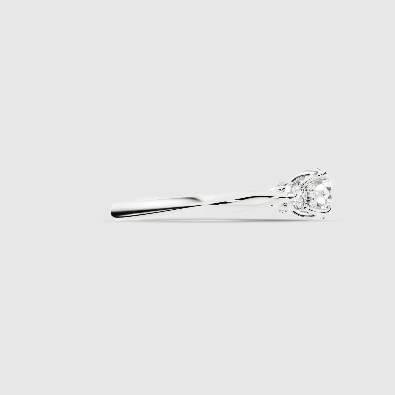 Julie Lab Grown Solitaire Diamond Ring - The Mystic Halo Collection -Round