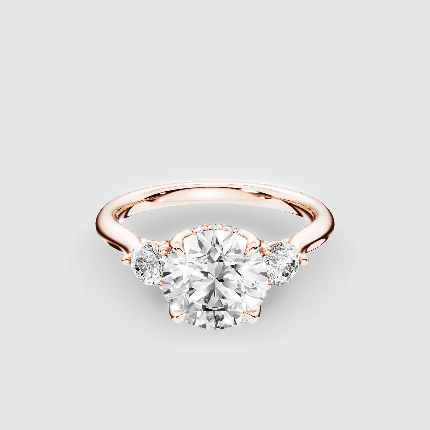 Julie Lab Grown Solitaire Diamond Ring - The Mystic Halo Collection -Round