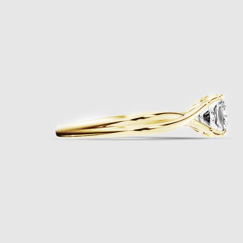 Lily Solitaire Lab Grown Diamond Ring-Cushion