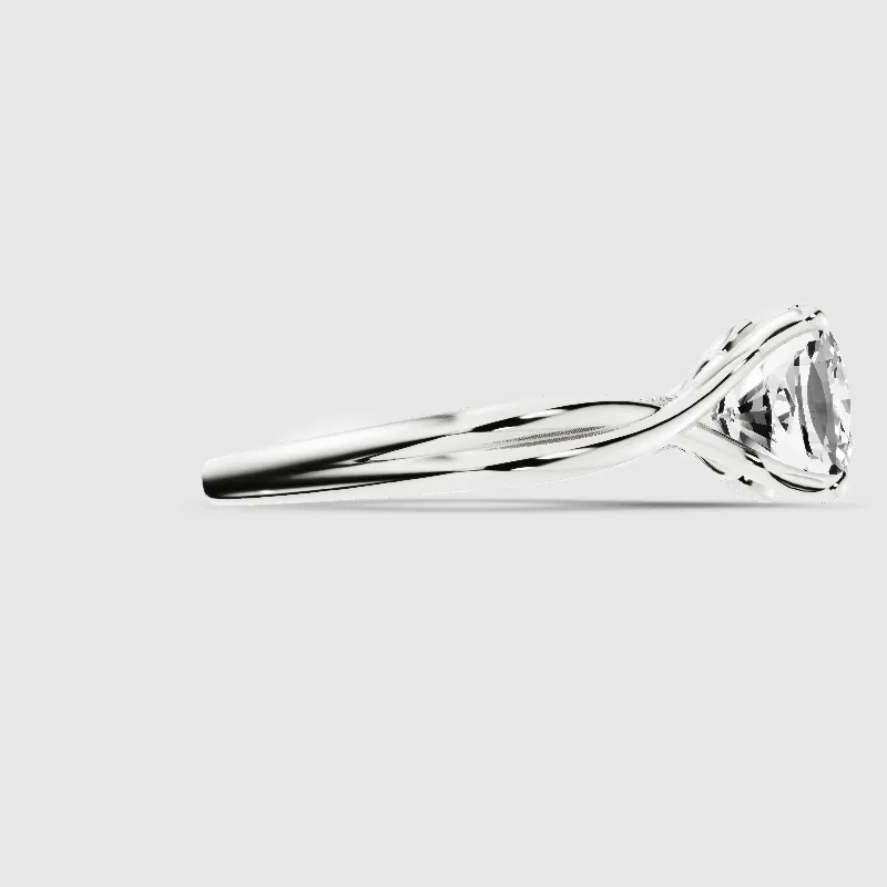 Lily Solitaire Lab Grown Diamond Ring-Cushion