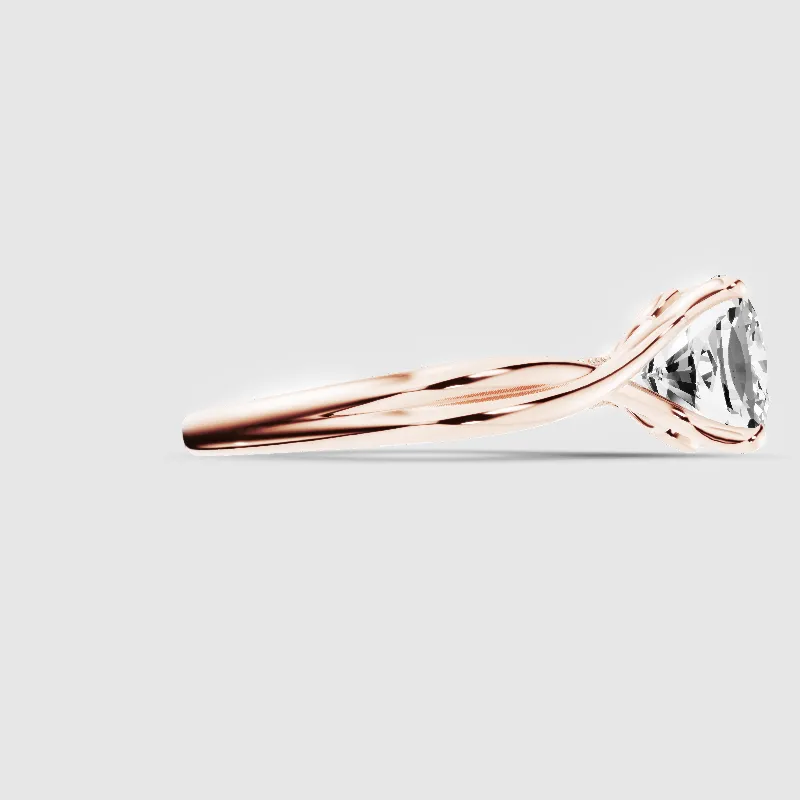 Lily Solitaire Lab Grown Diamond Ring-Cushion