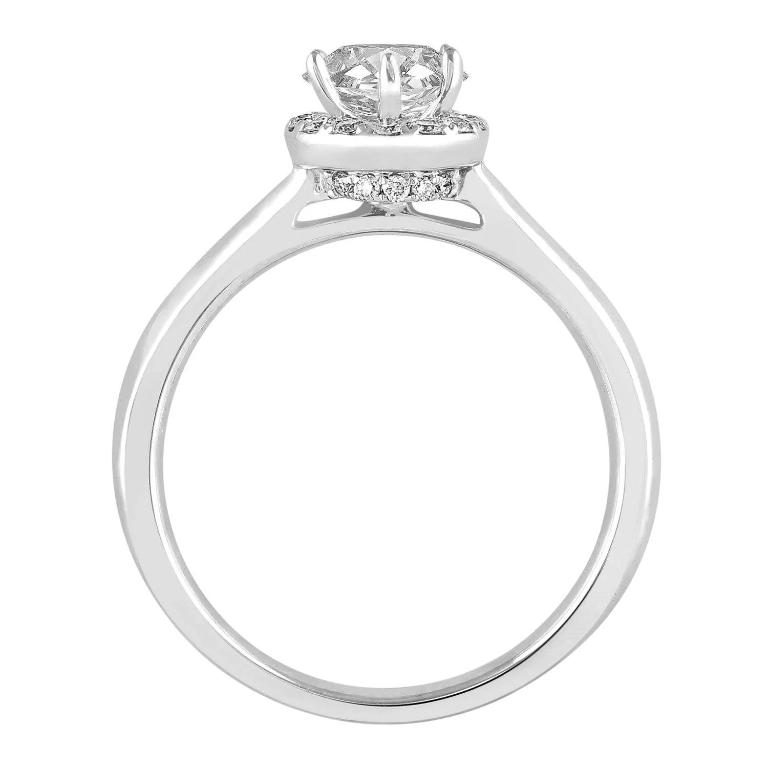 Love by Michelle Beville Halo Solitaire Ring with 0.80ct of Diamonds in 18ct White Gold