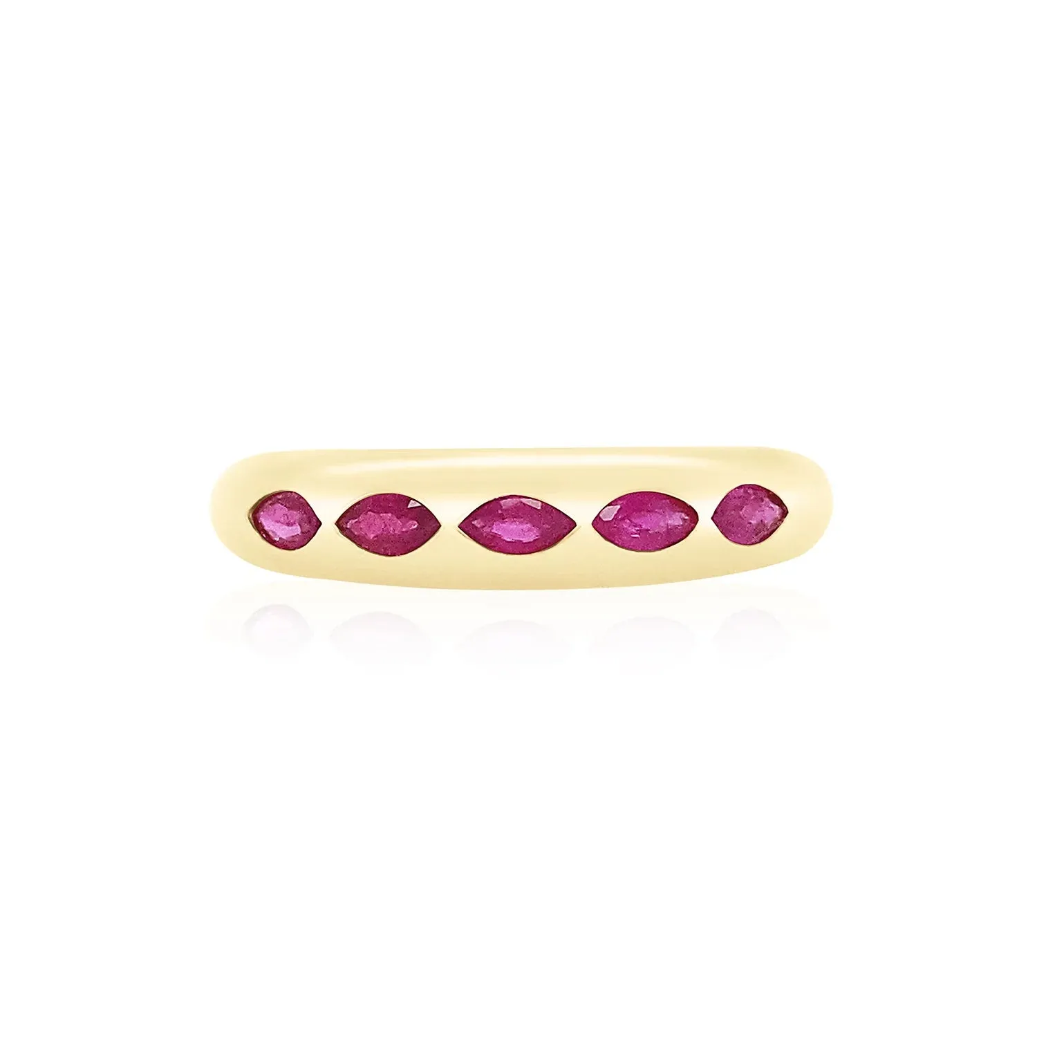 Marquise Five Gemstone Skinny Ring