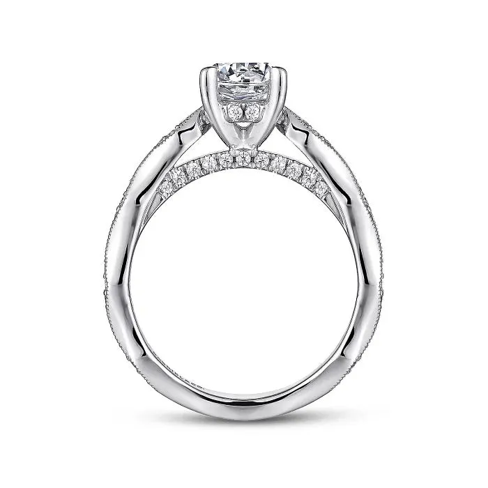 Mason - 14k White Gold Round Diamond Engagement Ring