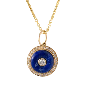 Mini Button Pendant - Lapis by George Francis