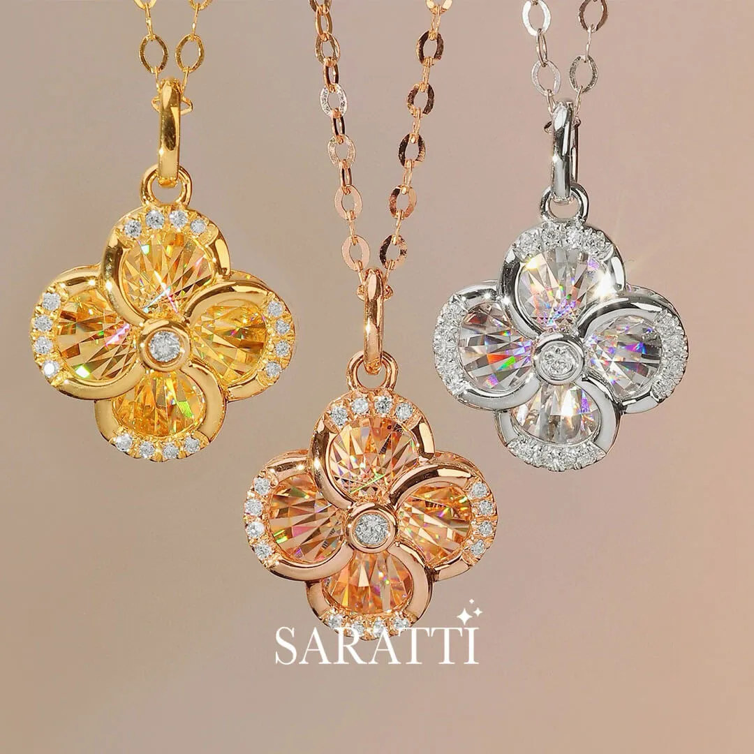 Moulinet Doré Diamond Drop Necklace