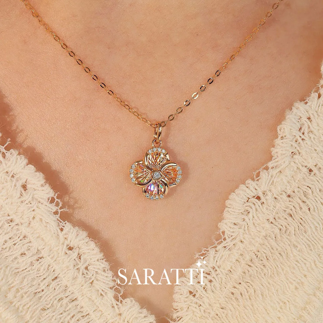 Moulinet Doré Diamond Drop Necklace