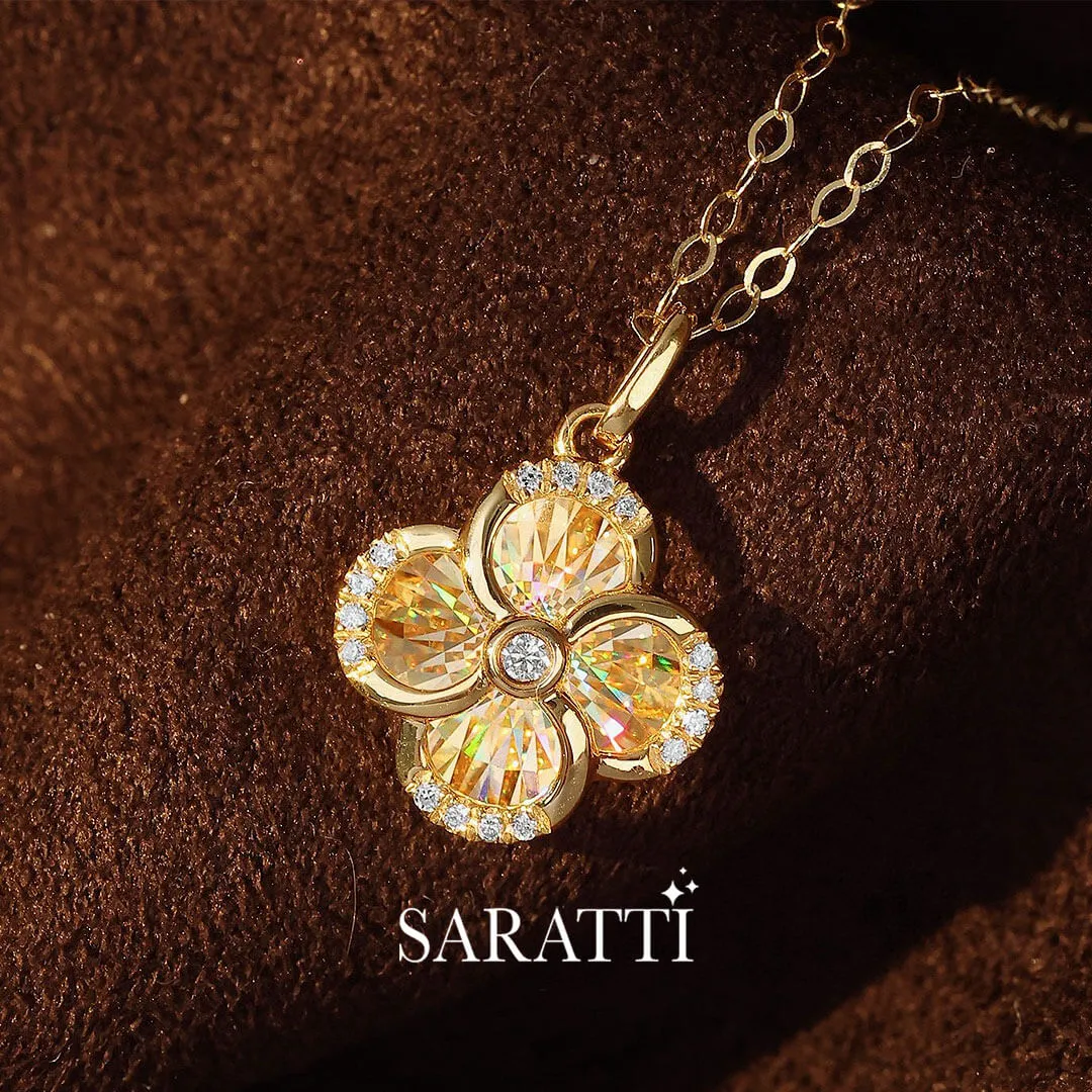 Moulinet Doré Diamond Drop Necklace