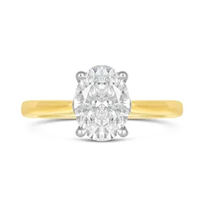 Oval Solitaire Engagement Ring 2.10ct