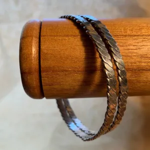 Pair of Vintage Sterling Flat Bangles