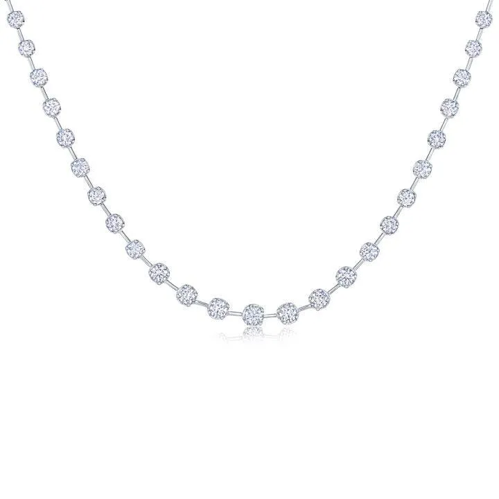 Partway Necklace with Diamonds