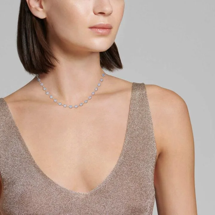 Partway Necklace with Diamonds