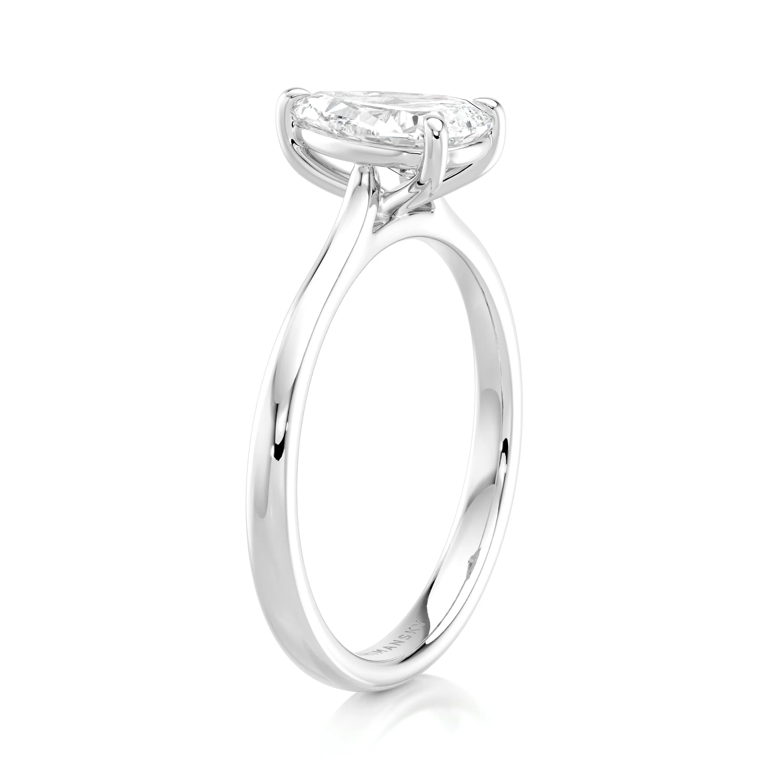Pear Solitaire Diamond Engagement Ring