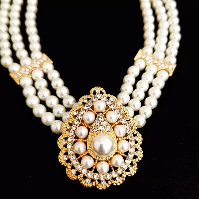 Pearl bridal jewelry set