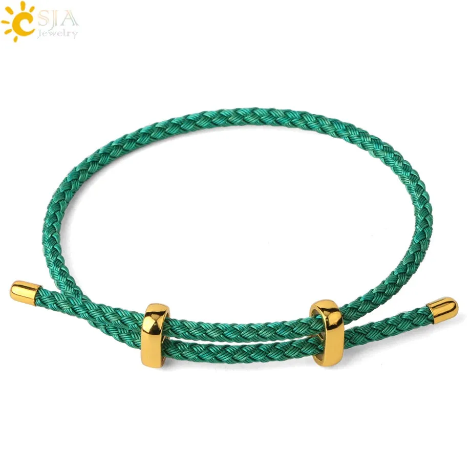Red Black Steel Wire Adjustable Bangles Expandable Handmade Braided Rope Bracelet Couple Bracelets for Women Men Jewelry G434