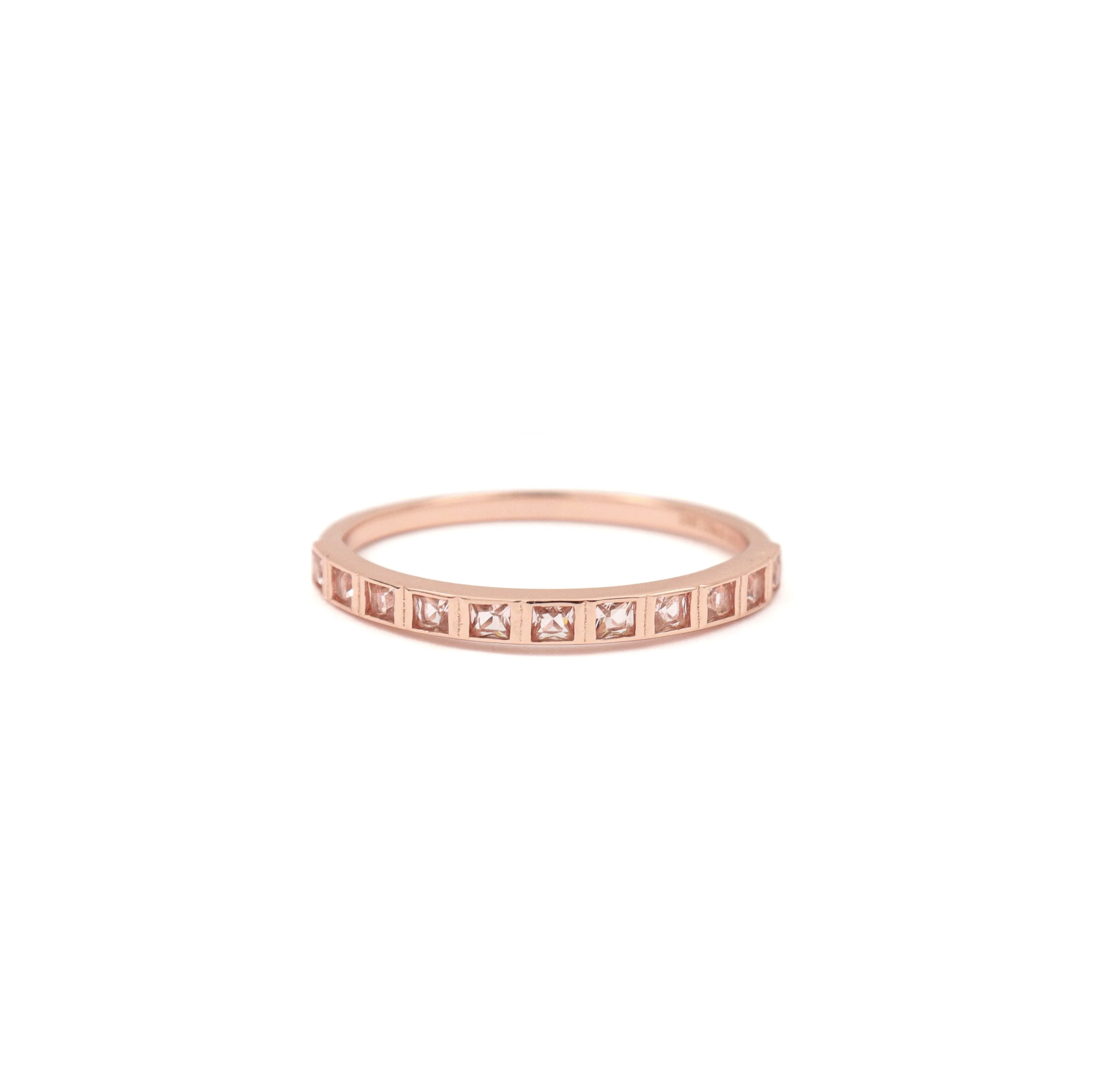 Ring ~ Sterling Collection ~ Bezel Princess Cut Stacker