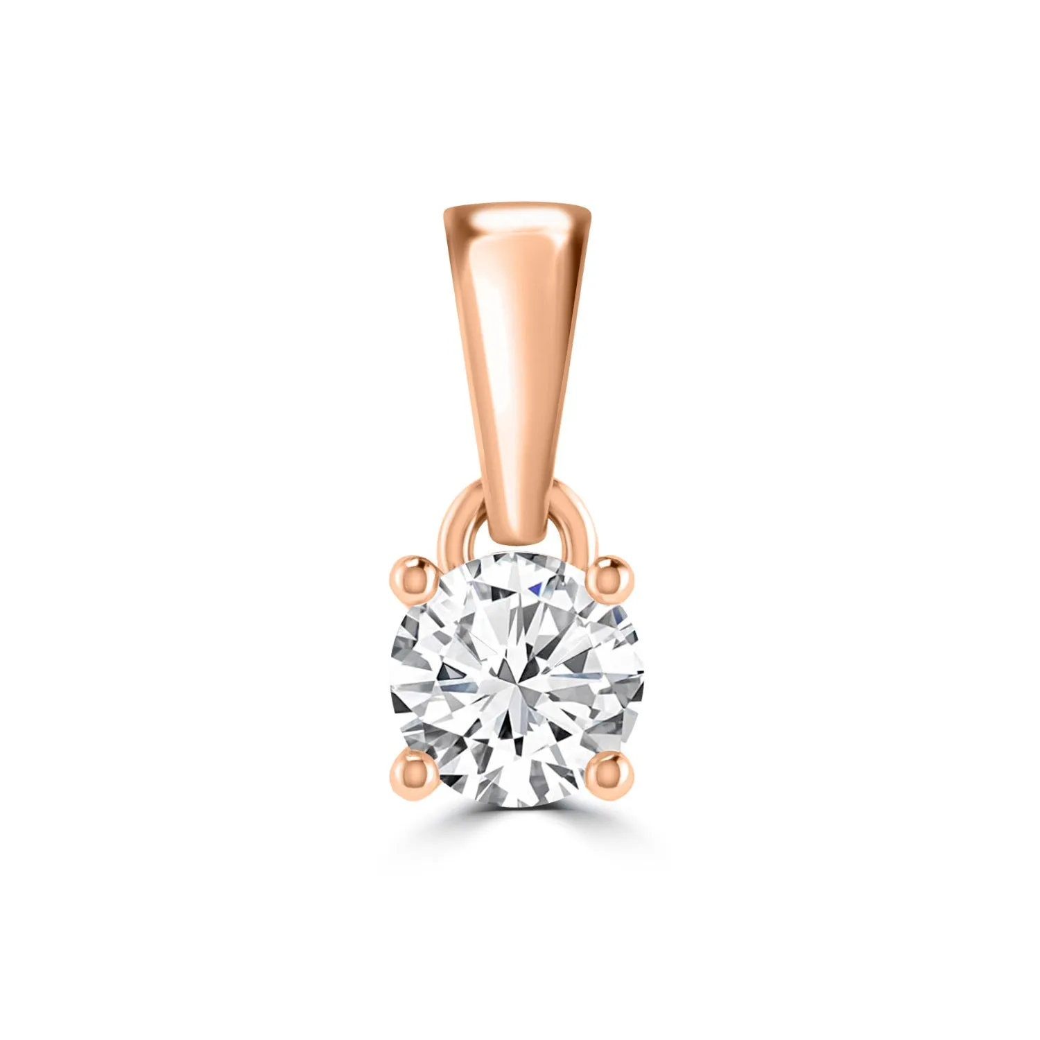 Rose Gold Diamond Solitaire Pendant
