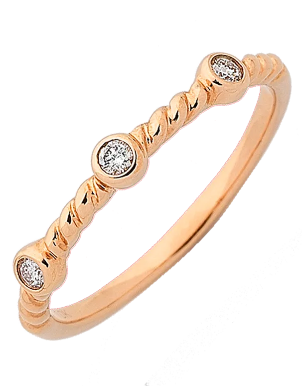 Rose Gold Ring - 10ct Rose Gold Stacking Ring - 764708