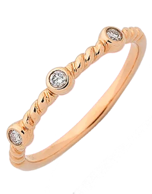Rose Gold Ring - 10ct Rose Gold Stacking Ring - 764708