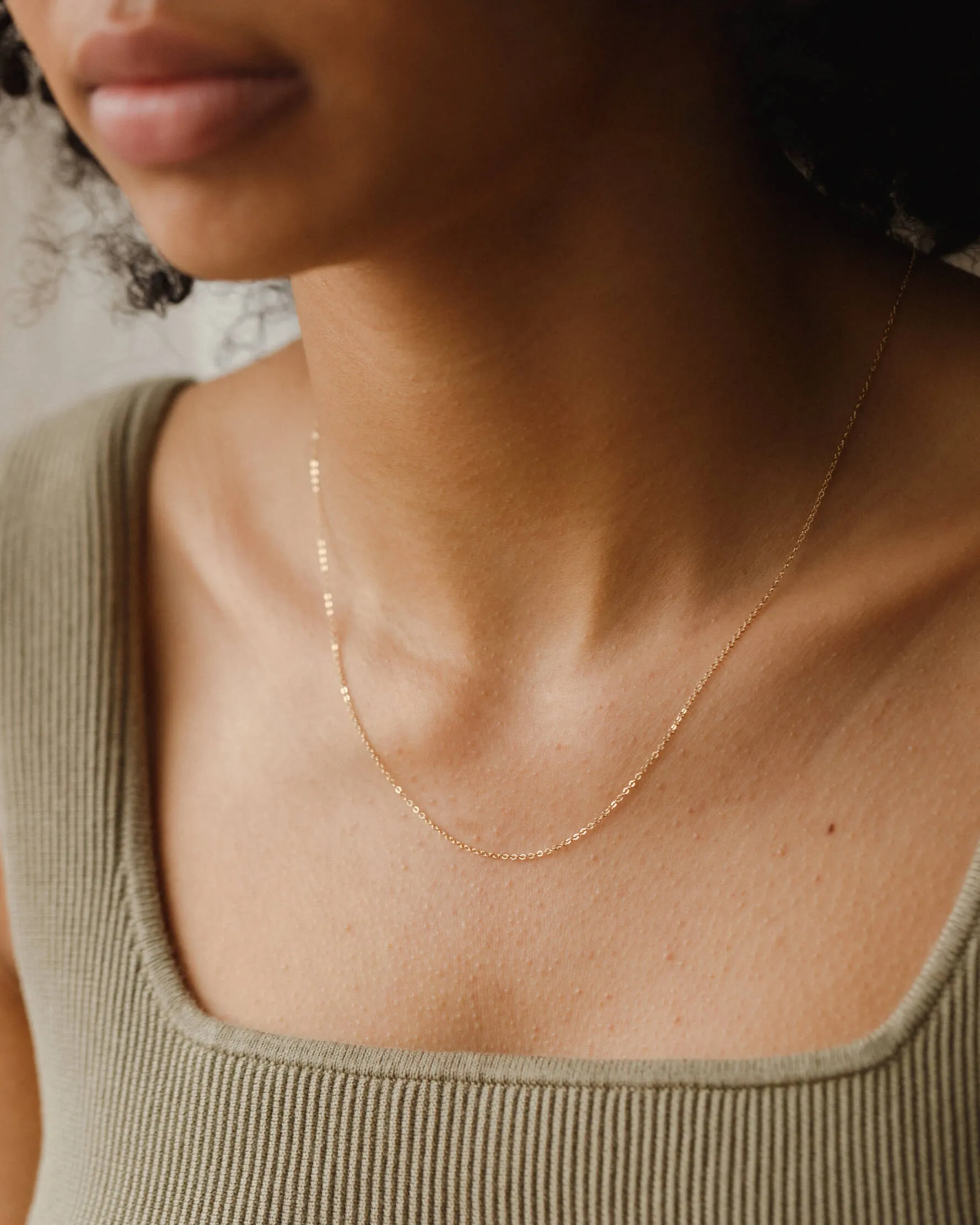 Solid Gold Dainty Chain