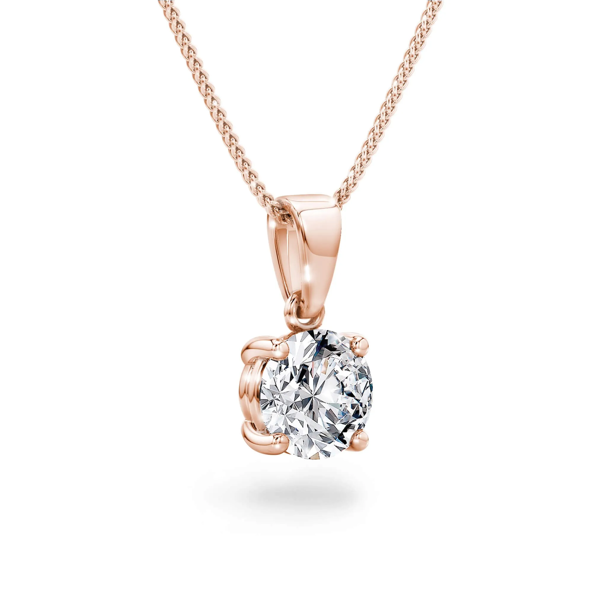 Solitaire Diamond 4 Prong Pendant