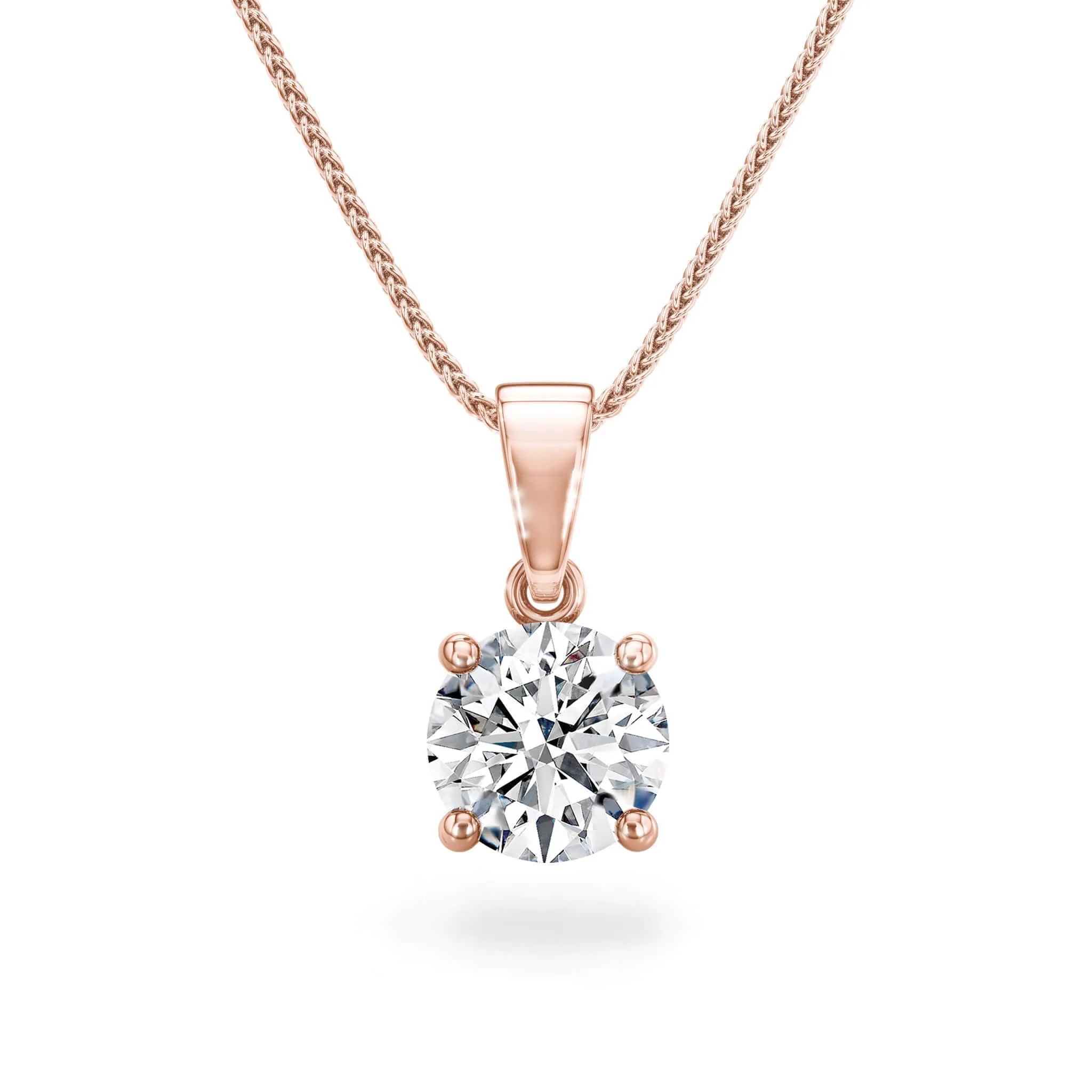 Solitaire Diamond 4 Prong Pendant