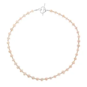 Sterling Pearl Necklace | Champagne