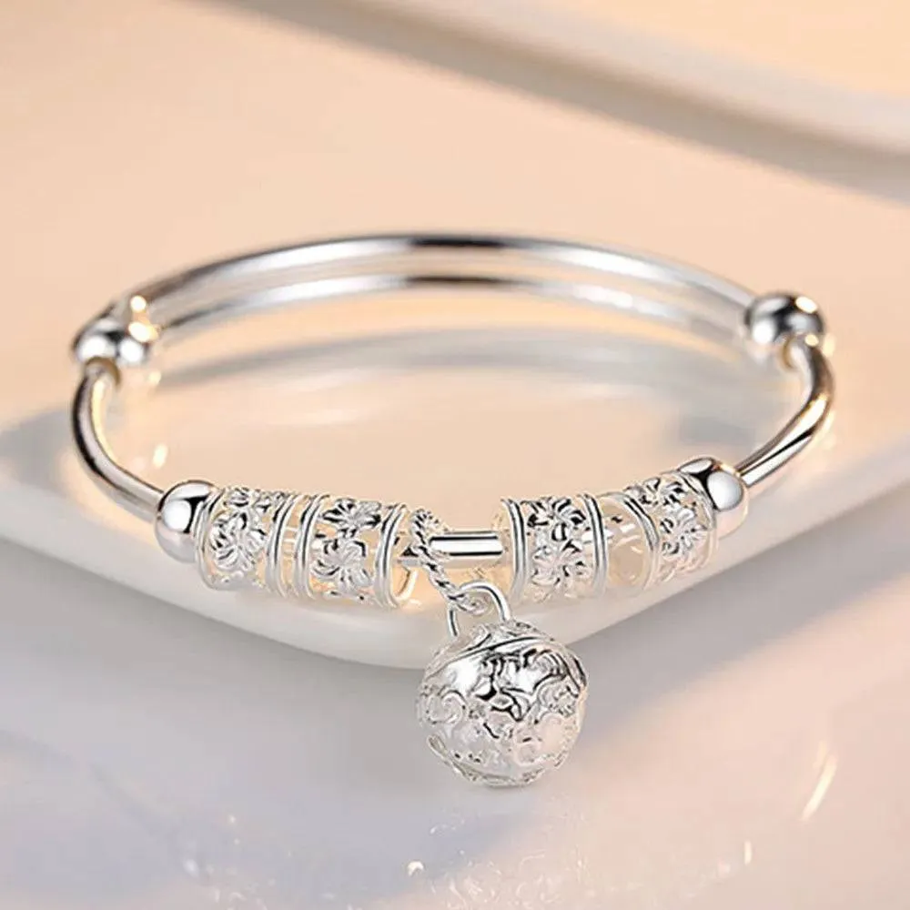 Sterling Silver Adjustable Open Leaf Hair Cuff Bracelet