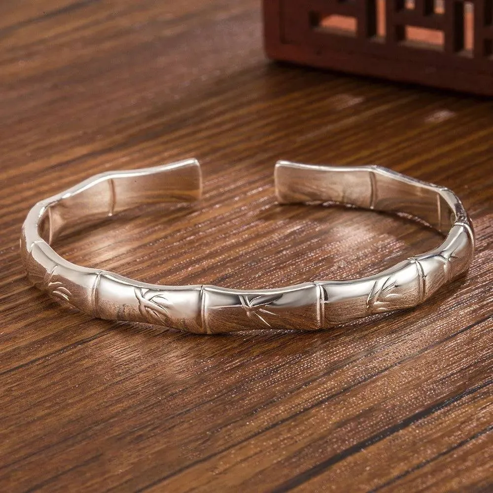Sterling Silver Adjustable Open Leaf Hair Cuff Bracelet