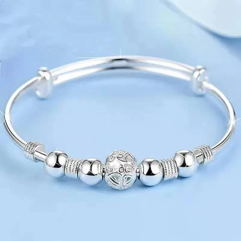Sterling Silver Adjustable Open Leaf Hair Cuff Bracelet
