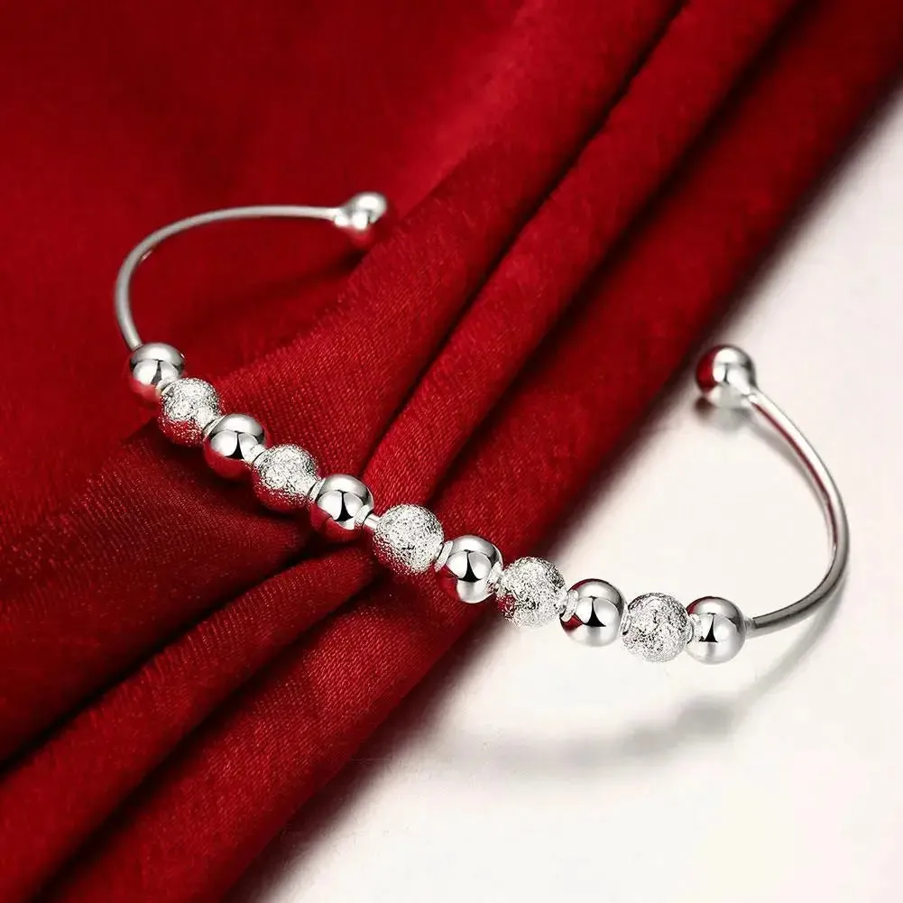 Sterling Silver Adjustable Open Leaf Hair Cuff Bracelet