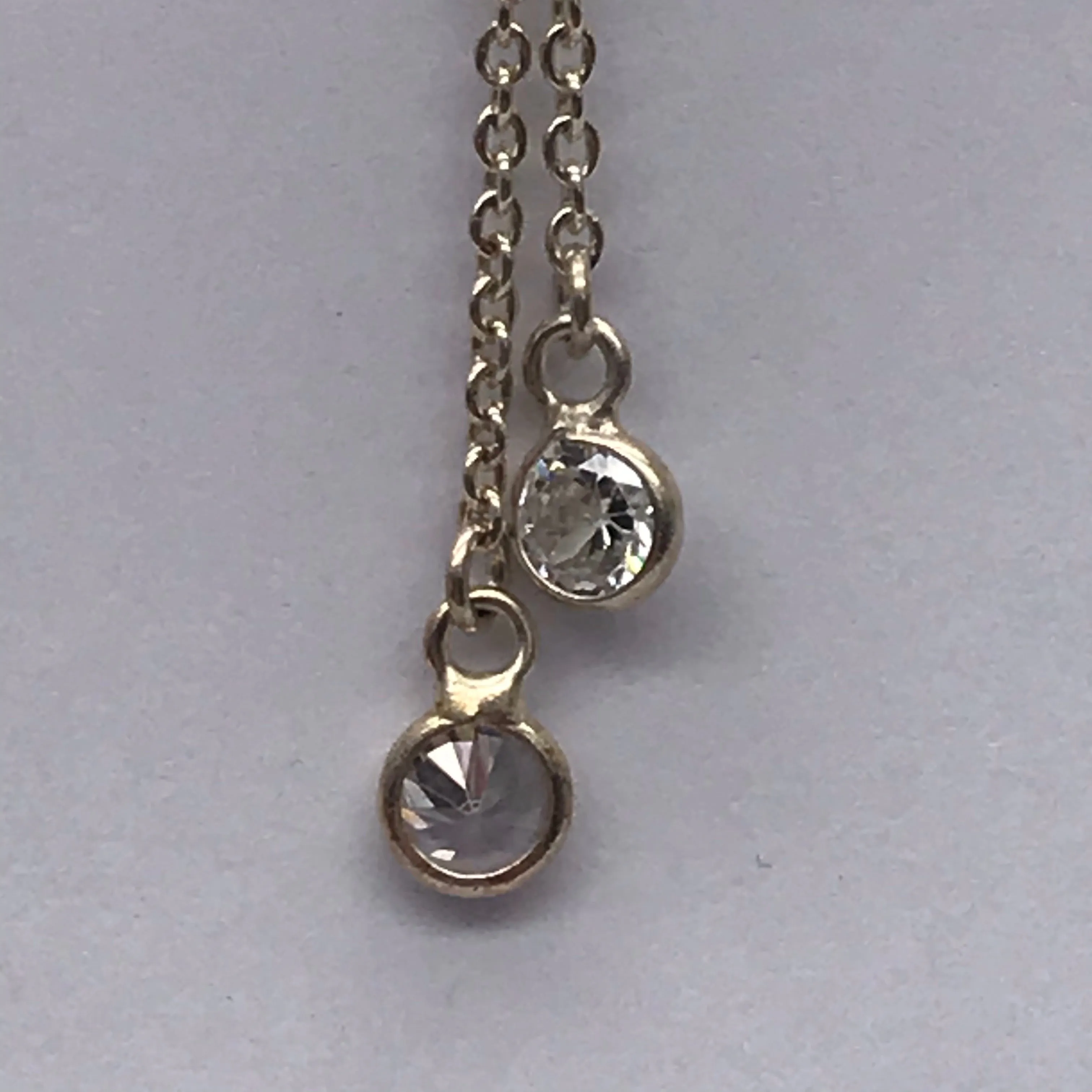 Sterling Silver Freshwater Natural Baroque Pearl CZ Dangle Earrings