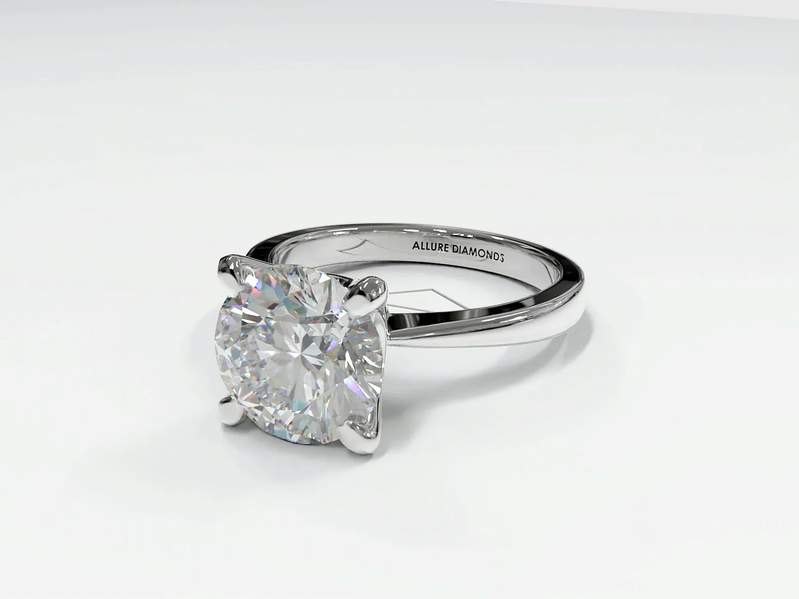 Tapered Solitaire Engagement Ring Setting