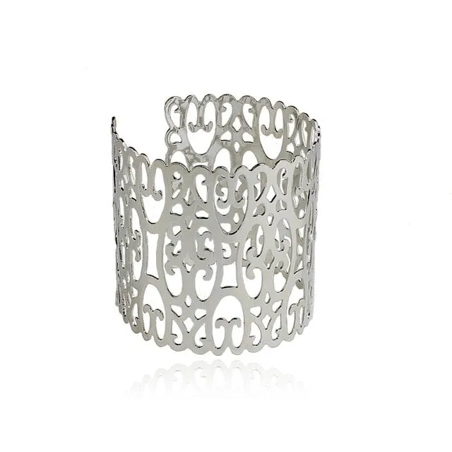 Variety Hollowed Out Cuff Bangle Bracelets Womens Jewelry