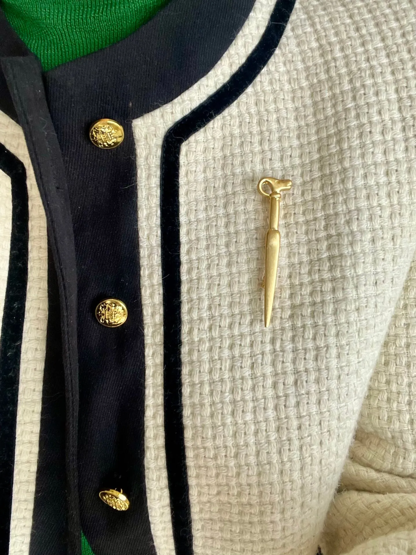 Vintage Gold-plated Sheep Head Brooch