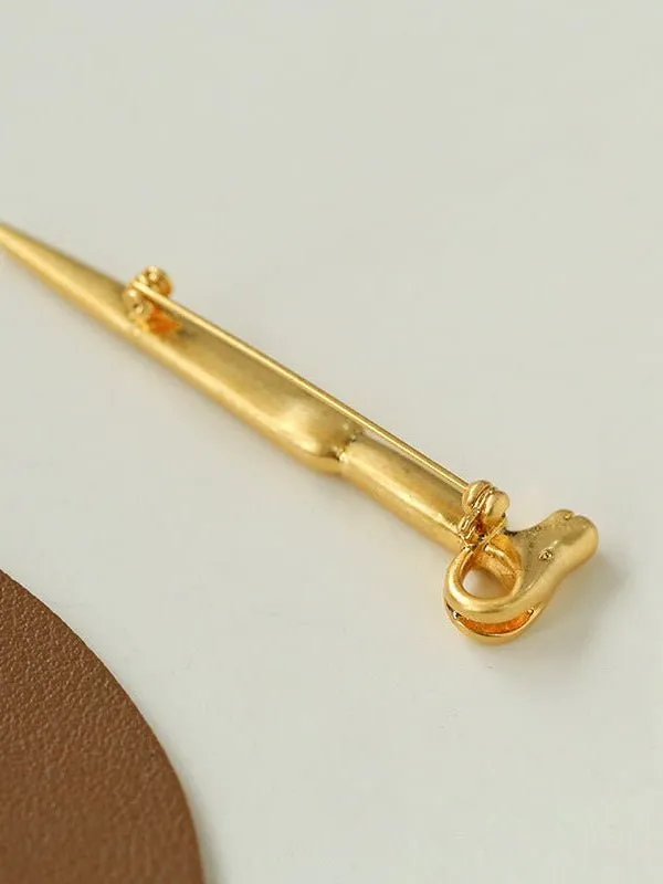 Vintage Gold-plated Sheep Head Brooch