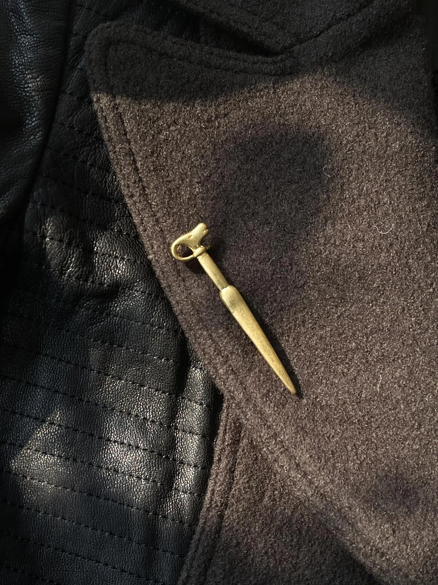 Vintage Gold-plated Sheep Head Brooch